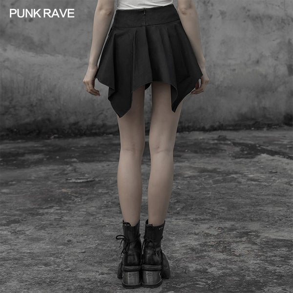 Punk Rave Assymetrical layered Skirt.