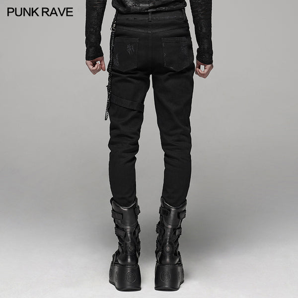 Punk Rave Black Military Jeans.