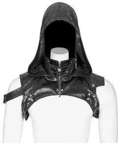 Punk Rave Vegan Leather Harness Hood