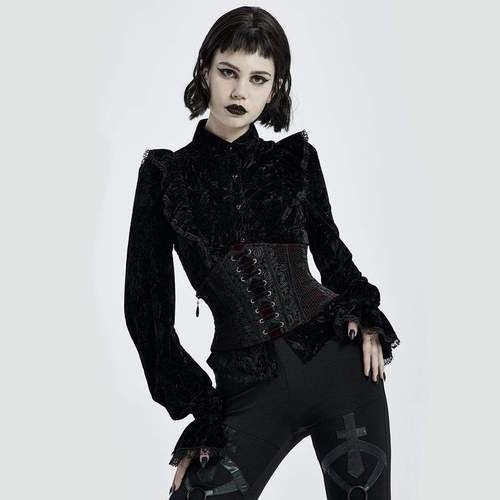 Corset Vest Lace-up Gothic Jacquard